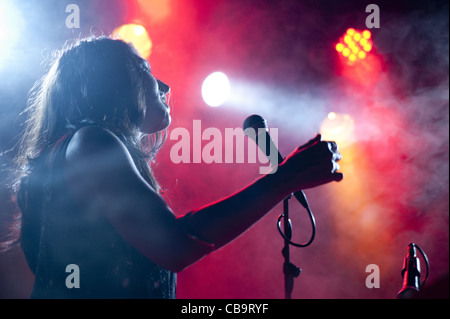 Mariam Wallentin di Wildbirds & Peacedrums esegue a Roma Foto Stock