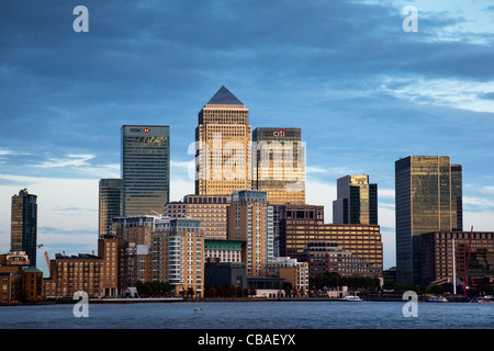 Canary Wharf, centro finanziario nei Docklands di Londra, Inghilterra, Regno Unito, Europa Foto Stock