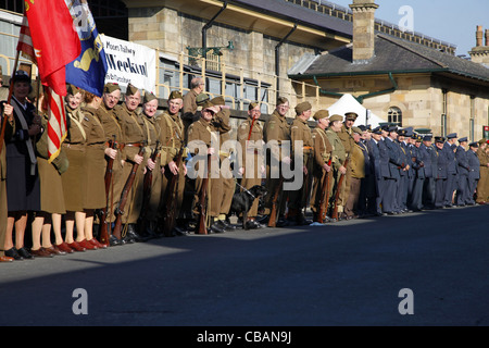 1940S HOME GUARD REENACTORS PICKERING North Yorkshire 15 Ottobre 2011 Foto Stock