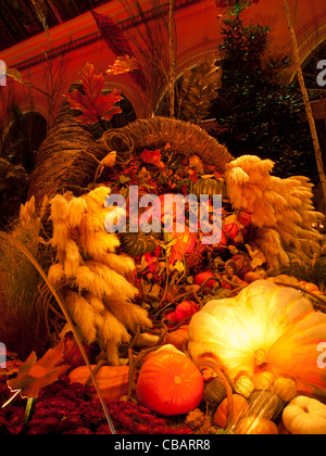 Autunno mostra nei giardini dell'Hotel Bellagio, Las Vegas. Foto Stock