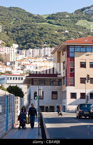 Architettura e la scena urbana a Gibilterra. Foto Stock