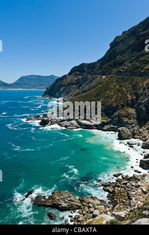 Hout Bay vista panoramica da Chapman's Peak Drive Western Cape Sud Africa Foto Stock