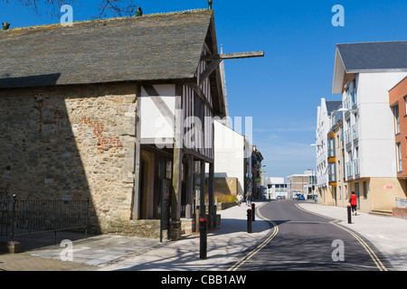 La medievale casa di mercanti, Francese Street, Città Vecchia, Southampton, Hampshire, Inghilterra, Regno Unito Foto Stock