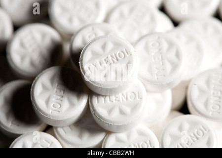 Tylenol acetaminophen pillole. Foto Stock