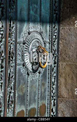 Porta di bronzo ornamentali Foto Stock