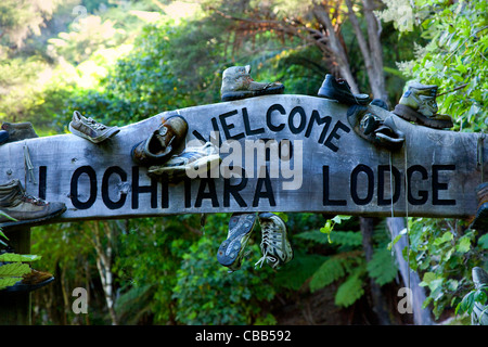 Lochmara Lodge, Marlborough Sounds, Isola del Sud, Nuova Zelanda Foto Stock