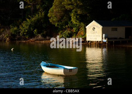 Lochmara Lodge, Marlborough Sounds, Isola del Sud, Nuova Zelanda Foto Stock