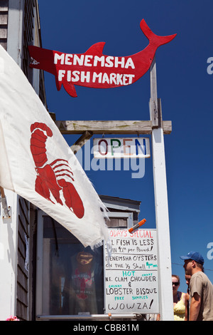 Lobster Shack Menemsha al Vigneto di Martha Cape Cod Massachusetts USA Foto Stock