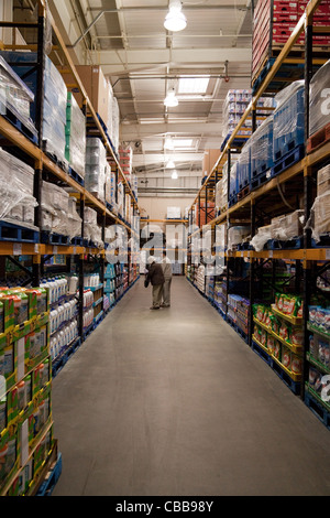 La gente di shopping in Costco sconto negozio di magazzino, Lakeside REGNO UNITO Foto Stock