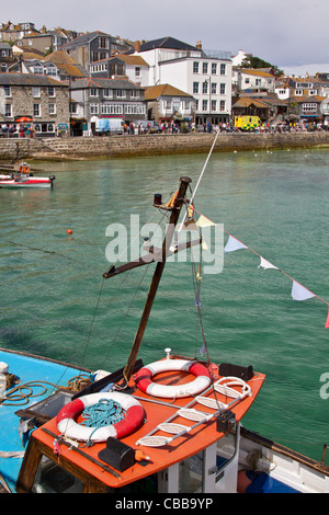 St Ives Harbour, Cornwall Inghilterra nel mese di agosto Foto Stock