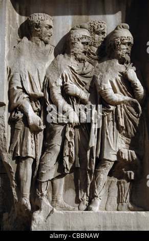 L'Italia. Roma. Arco di Settimio Severo. Arco trionfale costruito nel 203 d.c. Foto Stock