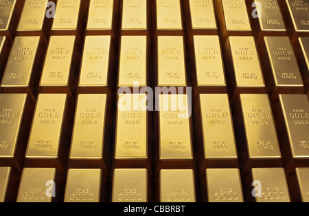 Close up oro bar Foto Stock