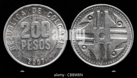 200 pesos coin, Colombia, 2007 Foto Stock