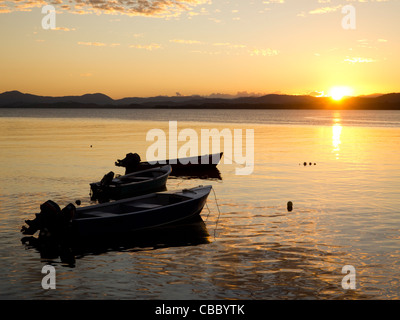 Tramonto, Naguabo Harbour, Puerto Rico Foto Stock