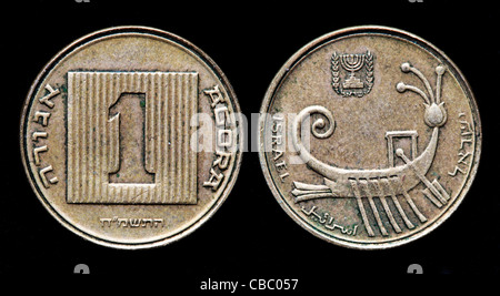 1 Agora coin, Israele Foto Stock