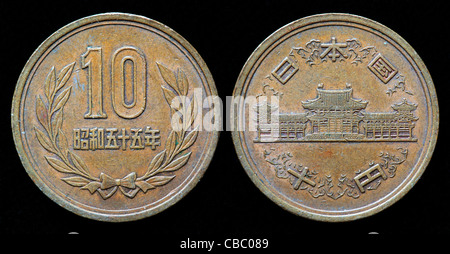 10 Yen moneta, Giappone Foto Stock