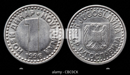 1 Dinar coin, Jugoslavia, 1996 Foto Stock
