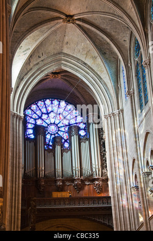 La cattedrale di Notre Dame de la Chiesa Parigi Francia Foto Stock