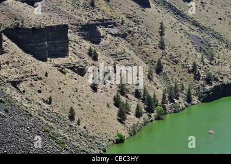 Colore verde brillante delle acque dell'Cove stato Palisades Park Oregon Foto Stock