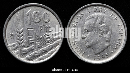 100 pesetas Coin, Spagna, 1995 Foto Stock