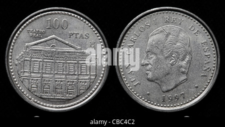 100 pesetas Coin, Spagna, 1997 Foto Stock