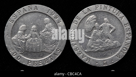 200 pesetas Coin, Spagna, 1994 Foto Stock