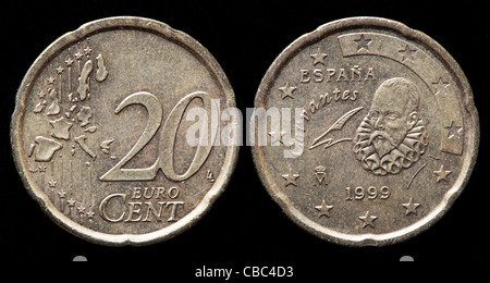 20 Euro cent, Spagna, 1999 Foto Stock