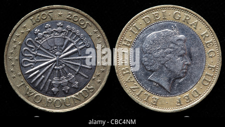 2 libbre di moneta, UK, 2005 Foto Stock