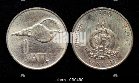 1 Vatu coin, Vanuatu, 1990 Foto Stock