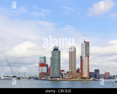 Torri di Kop van Zuid, Rotterdam, Paesi Bassi Foto Stock