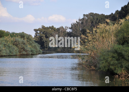 Israele, Hadera streaming di un corso d acqua stagionali riserva naturale Foto Stock