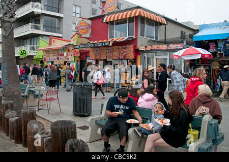 Venice Beach California Stati Uniti famiglia Fast Food di Los Angeles Foto Stock