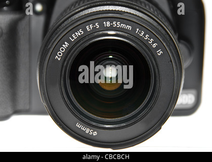 Fotocamera reflex digitale lente vista ravvicinata Foto Stock