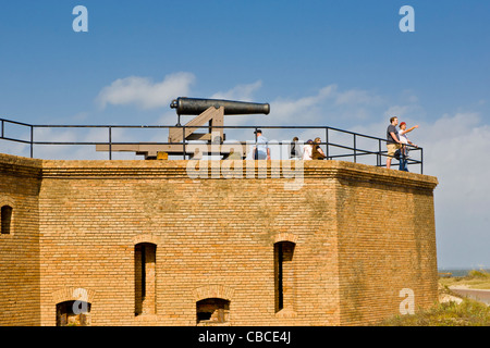 Storico Forte Gaines istituito nel 1821 su Dauphin Island sul Golfo del Messico all'ingresso Mobile Bay Alabama Foto Stock