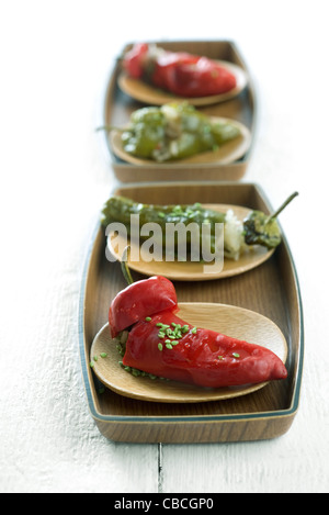 Farcite i peperoni Padron Foto Stock