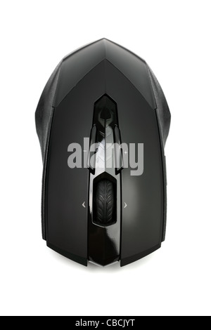 Computer ottico senza fili con pulsante di scatto, iput, hardware di scorrimento isolato su bianco. Tecnologia moderna e costosa. Videogamer, qualità ottica del lettore. Foto Stock