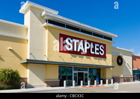 Punti metallici di forniture per uffici a Posner Park retail development, Davenport, Central Florida, Stati Uniti d'America Foto Stock