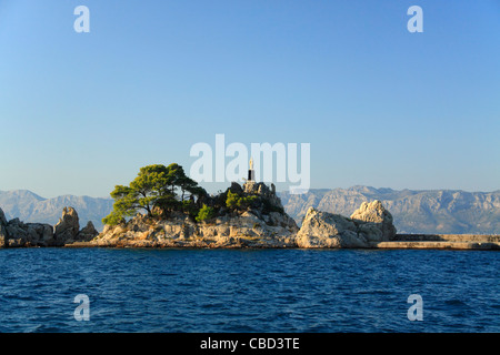 Statua della Vergine Maria Stella del mare in Trpanj, Croazia Foto Stock