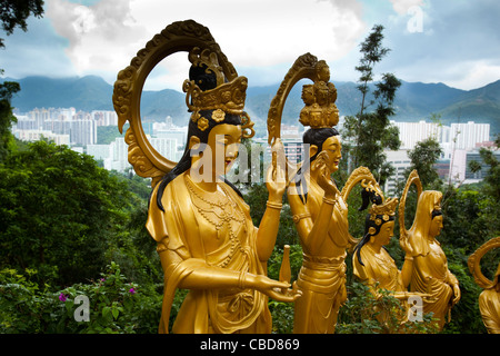 Diecimila Buddha Monastero, Hong Kong, Cina Foto Stock