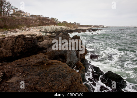 Costa a Newport, Rhode Island a Easton Bay. Stati Uniti d'America Foto Stock