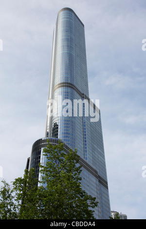 Trump International Hotel and Tower visto da sud. Chicago, Illinois Foto Stock