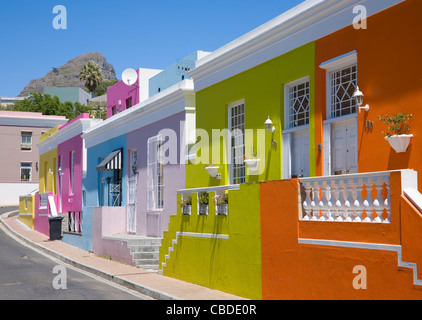 Case multicolore in Bo-Kaap zona di Cape Town. Sud Africa Foto Stock