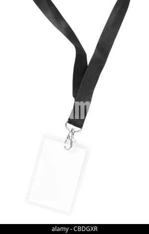 Blank badge o ID pass Foto Stock