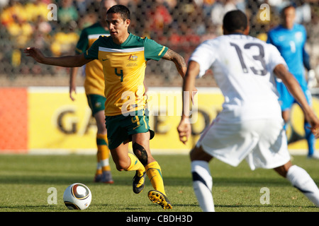 Tim Cahill di Australia in azione durante un calcio internazionale amichevole contro gli Stati Uniti in vista del Mondiale 2010. Foto Stock