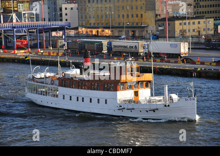 M/S St Erik vaporizzatore di Strömstad & Uddevall, porto di Göteborg, Göteborg, Västergötland & Bohuslän, il Regno di Svezia Foto Stock