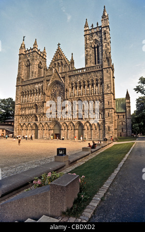 La cattedrale Nidaros di Trondheim in Norvegia Foto Stock