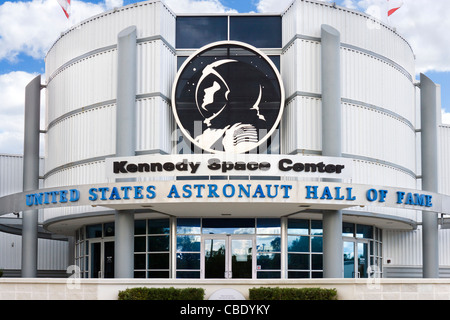 Il Centro Spaziale Kennedy Stati Uniti Astronaut Hall of Fame, Florida, Stati Uniti d'America Foto Stock