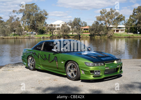 Modificati e custom Nissan 180SX S13 Silvia Boy Racer auto sportiva Foto Stock