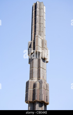 Obelisco di vetro, Sergels Square, Stoccolma, Svezia Foto Stock