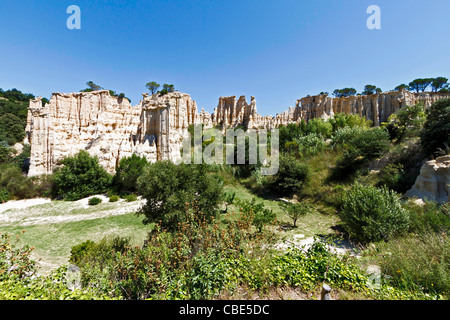 Les Orgues, Ille sur Têt Languedoc Roussillon Francia meridionale natura erosione di roccia Foto Stock